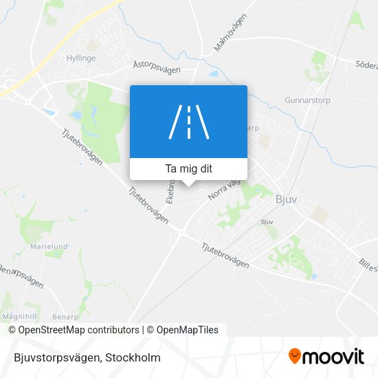 Bjuvstorpsvägen karta