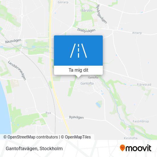 Gantoftavägen karta