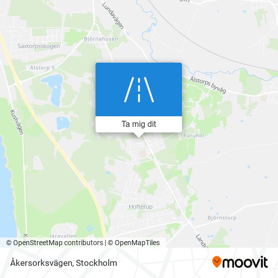 Åkersorksvägen karta