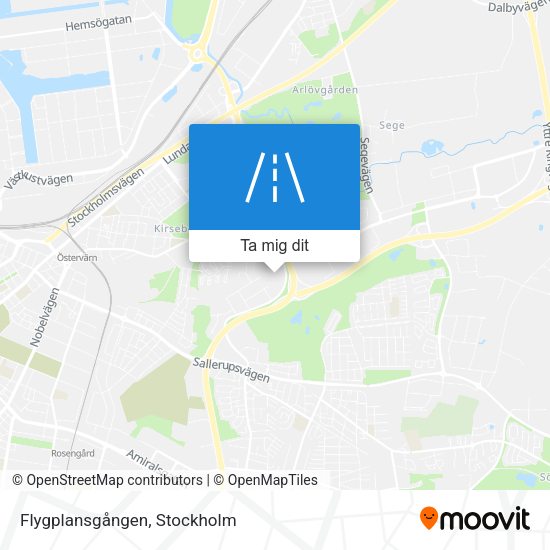 Flygplansgången karta
