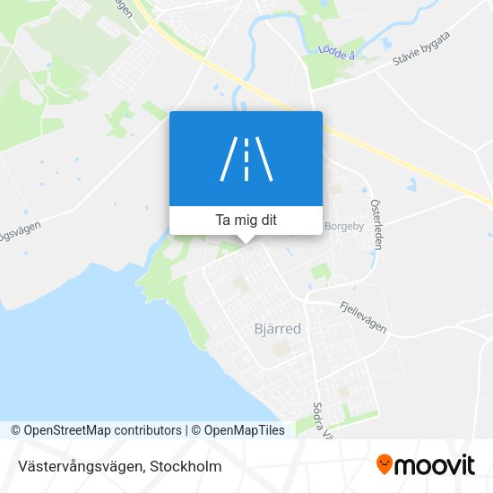 Västervångsvägen karta
