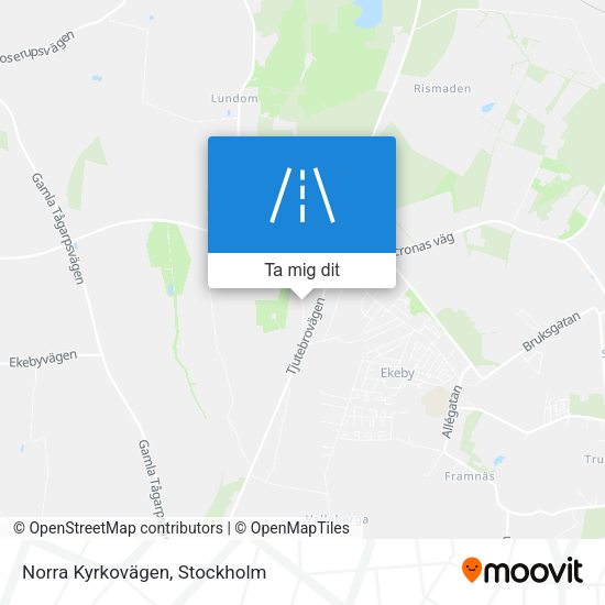 Norra Kyrkovägen karta