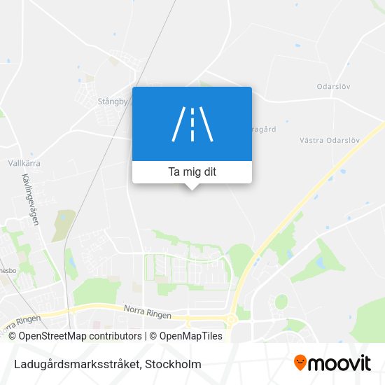 Ladugårdsmarksstråket karta