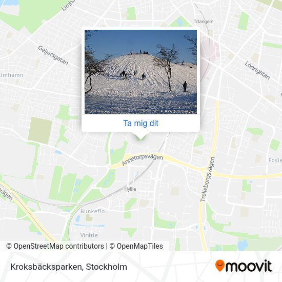 Kroksbäcksparken karta