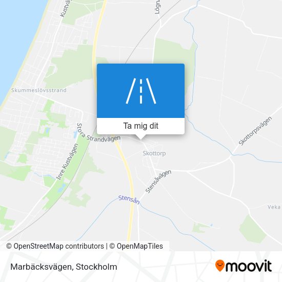 Marbäcksvägen karta