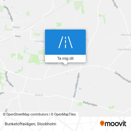Bunketoftavägen karta