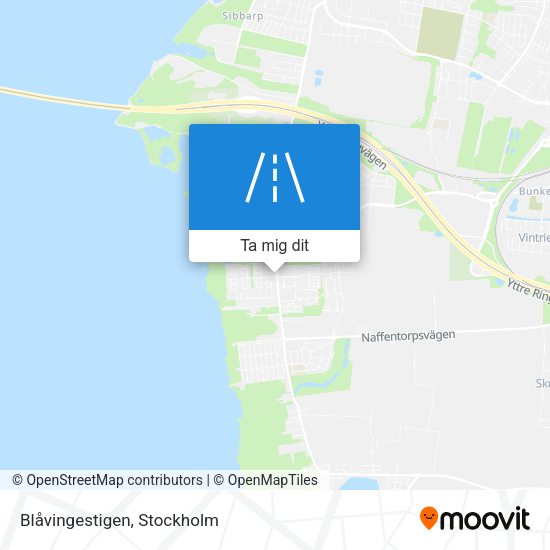 Blåvingestigen karta