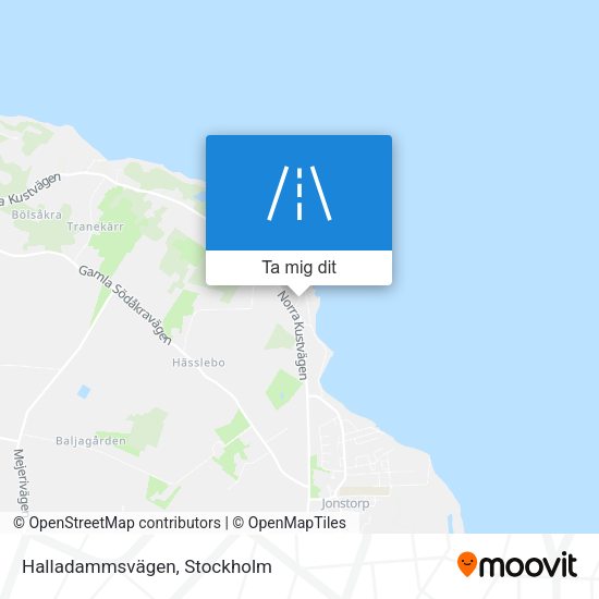 Halladammsvägen karta