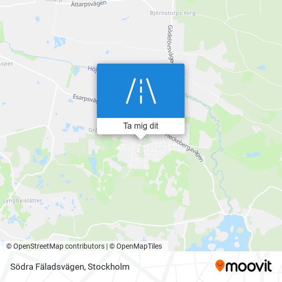 Södra Fäladsvägen karta