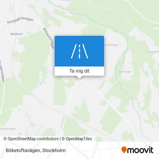Böketoftavägen karta