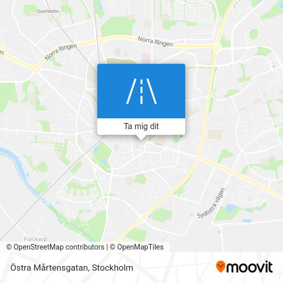 Östra Mårtensgatan karta