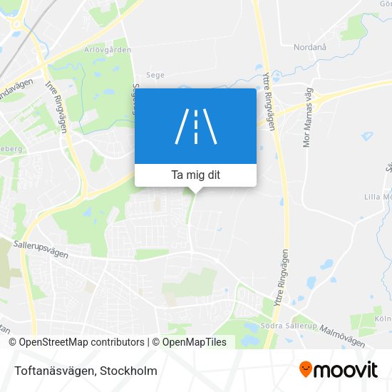 Toftanäsvägen karta