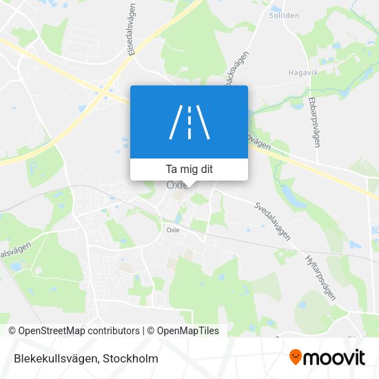 Blekekullsvägen karta