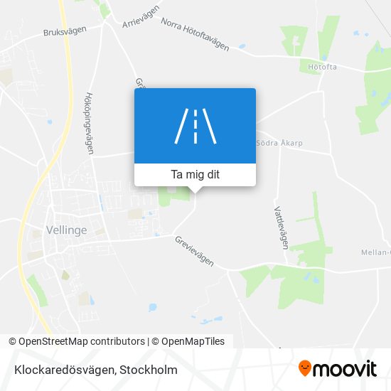 Klockaredösvägen karta