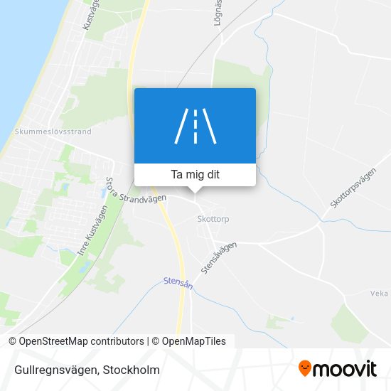 Gullregnsvägen karta