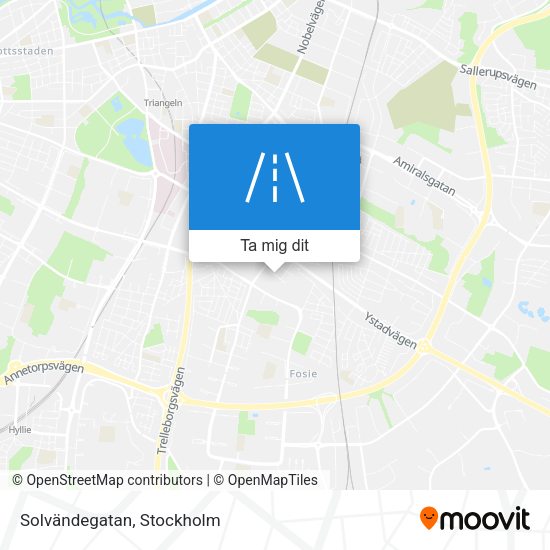 Solvändegatan karta