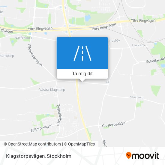 Klagstorpsvägen karta