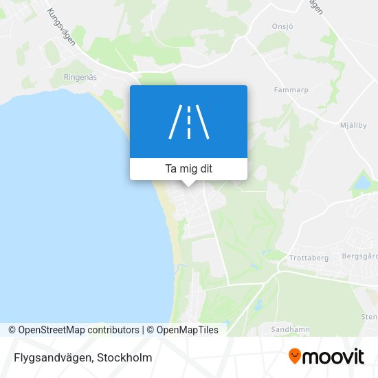 Flygsandvägen karta