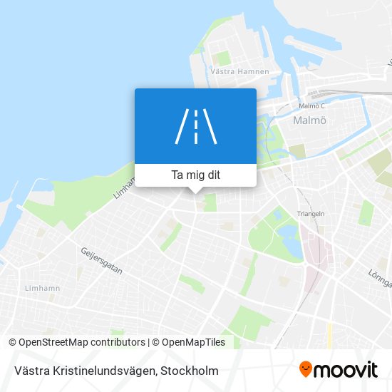 Västra Kristinelundsvägen karta