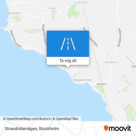 Strandridarvägen karta