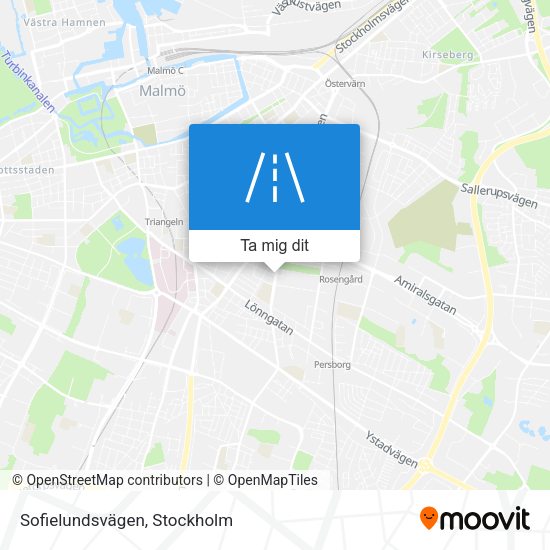 Sofielundsvägen karta