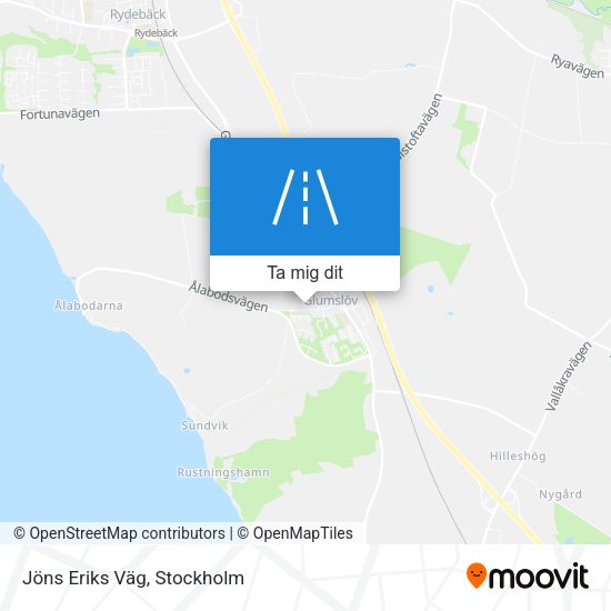 Jöns Eriks Väg karta