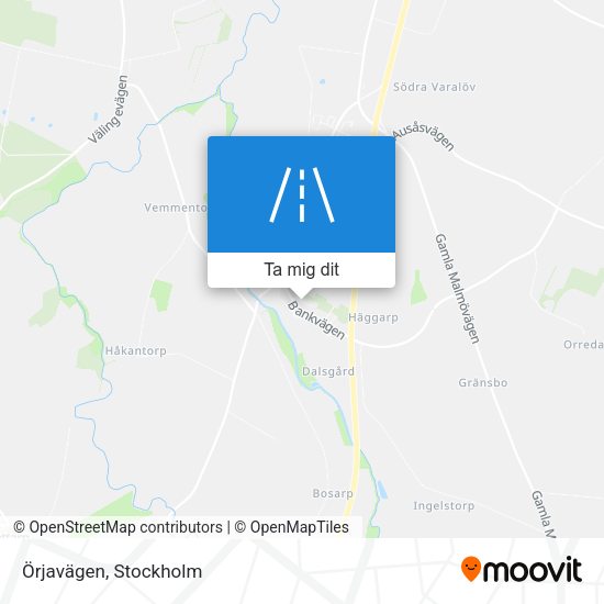 Örjavägen karta