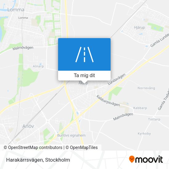 Harakärrsvägen karta