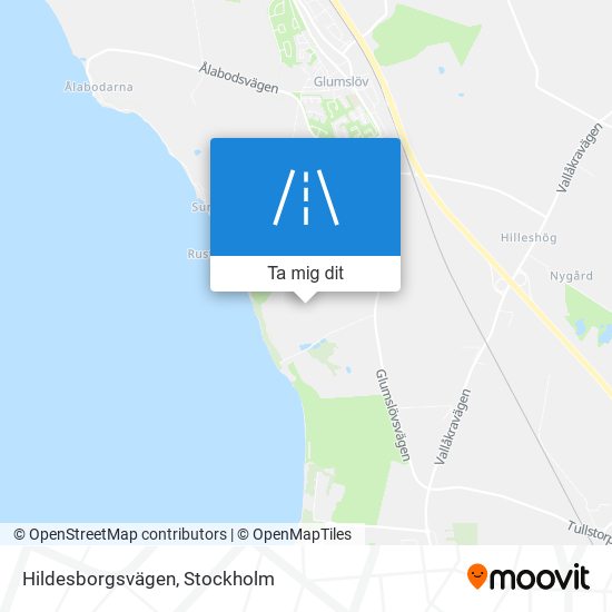 Hildesborgsvägen karta