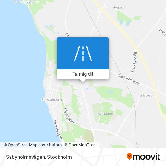 Säbyholmsvägen karta