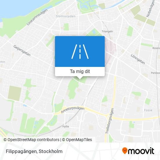 Filippagången karta