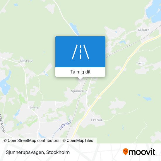 Sjunnerupsvägen karta