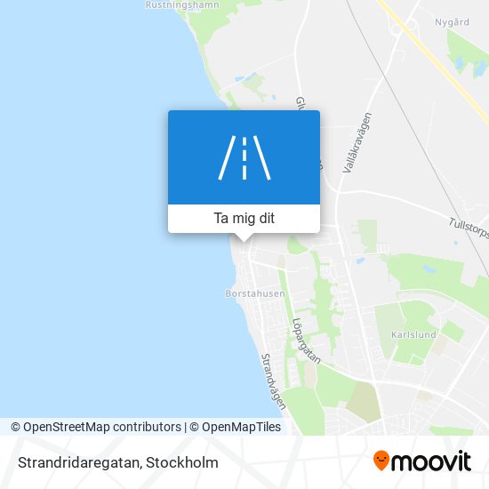 Strandridaregatan karta