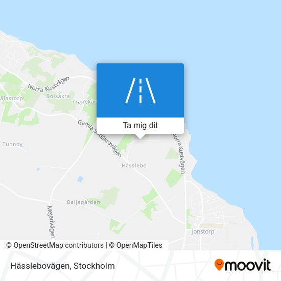 Hässlebovägen karta