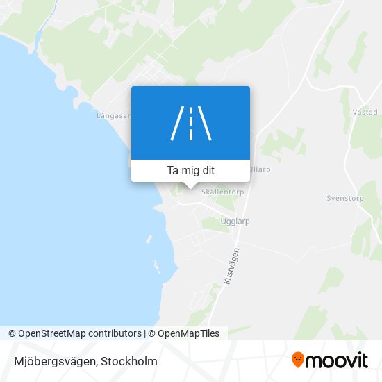 Mjöbergsvägen karta