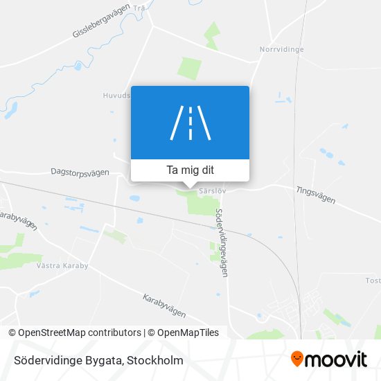 Södervidinge Bygata karta