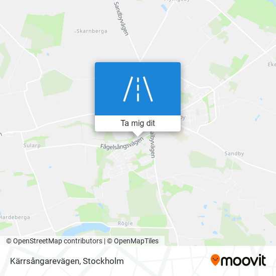 Kärrsångarevägen karta