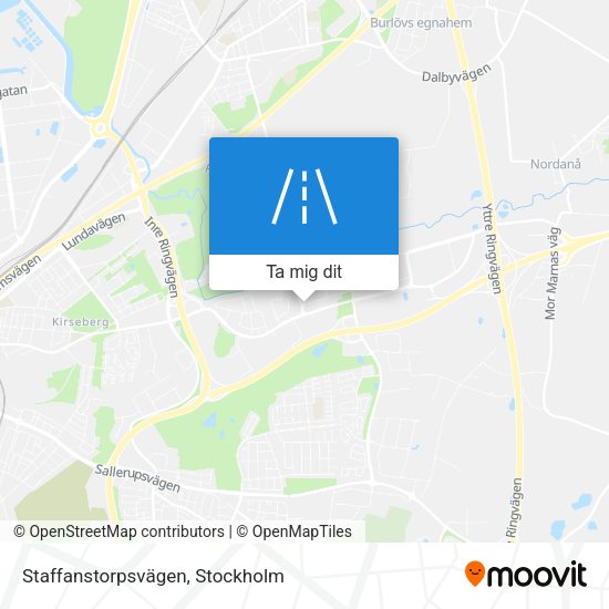 Staffanstorpsvägen karta