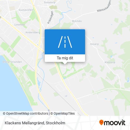 Klackens Mellangränd karta