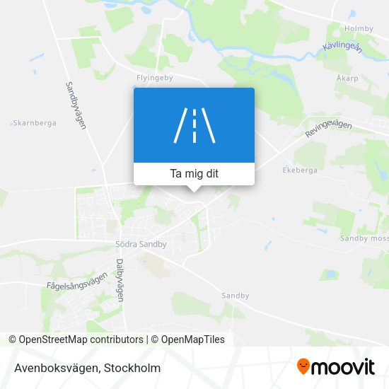 Avenboksvägen karta