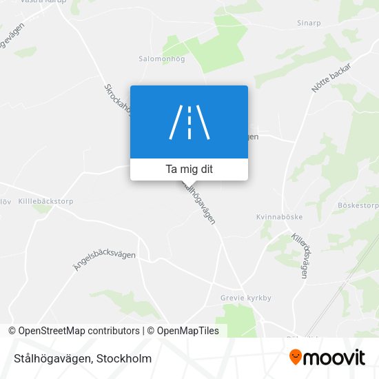 Stålhögavägen karta