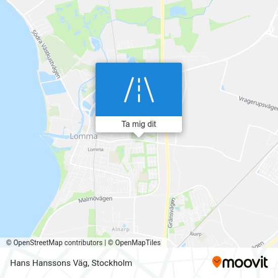 Hans Hanssons Väg karta