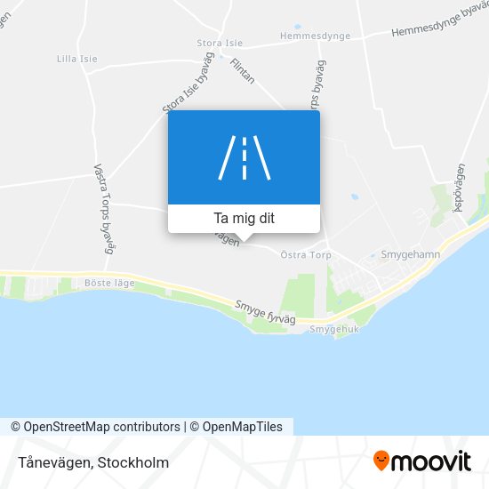 Tånevägen karta