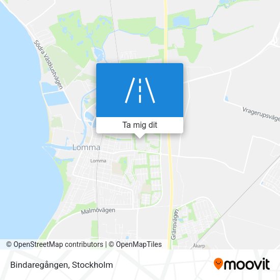 Bindaregången karta