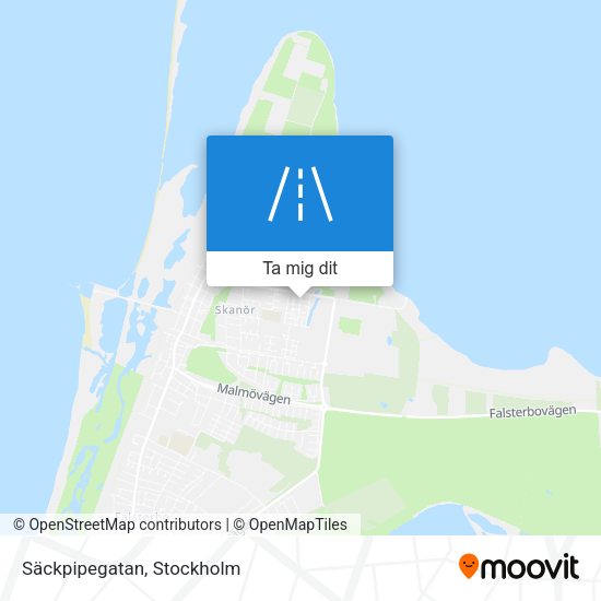 Säckpipegatan karta