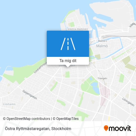 Östra Ryttmästaregatan karta