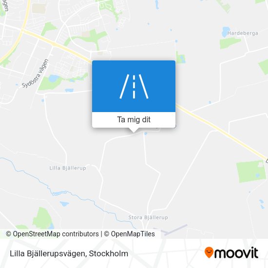 Lilla Bjällerupsvägen karta