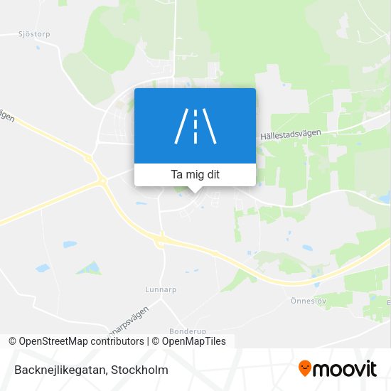 Backnejlikegatan karta