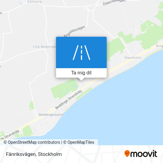 Fänriksvägen karta