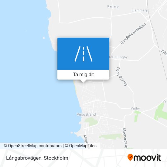 Långabrovägen karta